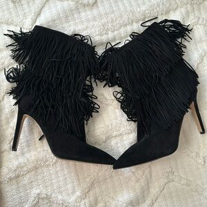 Sam Edelman Fringe Booties - size 9